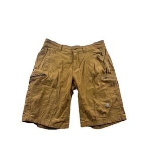 Eddie Bauer First Ascent Guide Pro Cargo Shorts Sz 34 Beige Lightweight Hiking